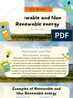 Renewable and Non Renewable Energy