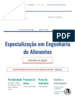 Especialização em Engenharia de Alimentos - Pós-Graduação - FHO - Fundação Hermínio Ometto