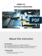 Lecture 01 - Programming Fundamentals