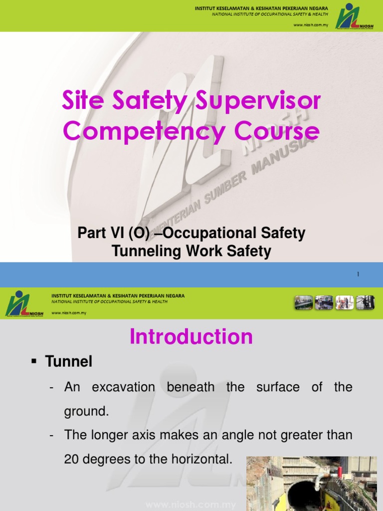 Part VI OTunnelling Work Safety PDF Occupational Safety And Health
