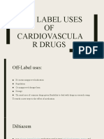 Off-Label Uses OF Cardiovascula R Drugs