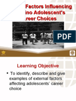 External Factors Influencing A Filipino Adolescent's Career Choices