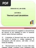 LECTURE 5 Heating & Cooling Load Calculations