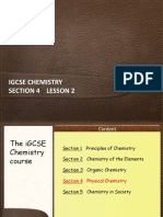 iGCSE Chemistry Section 4 Lesson 2.1
