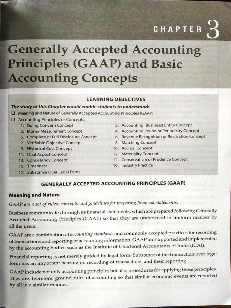 GAAP and Basic Accounting Concepts | PDF | Debits And Credits ...