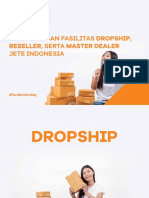 Prosedur Dan Fasilitas Dropship Reseller Dan Master Dealer JETE Indonesia