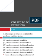5º P.P. - Correção Do Exercício de Português - 9º Ano - 2 Unidade - 2011