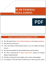 CFR Code of Federal Regulations
