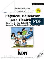Physical Education and Health 4: Quarter 3 - Module 3d (Weeks 7-8) Aquatic Activities and Its Benefits