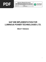 Sap WM Implementation For Luminous Power Technologies LTD.: Raft Ersion