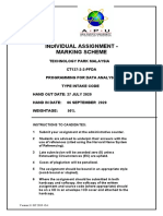 APU Assignment Marking Scheme Cover