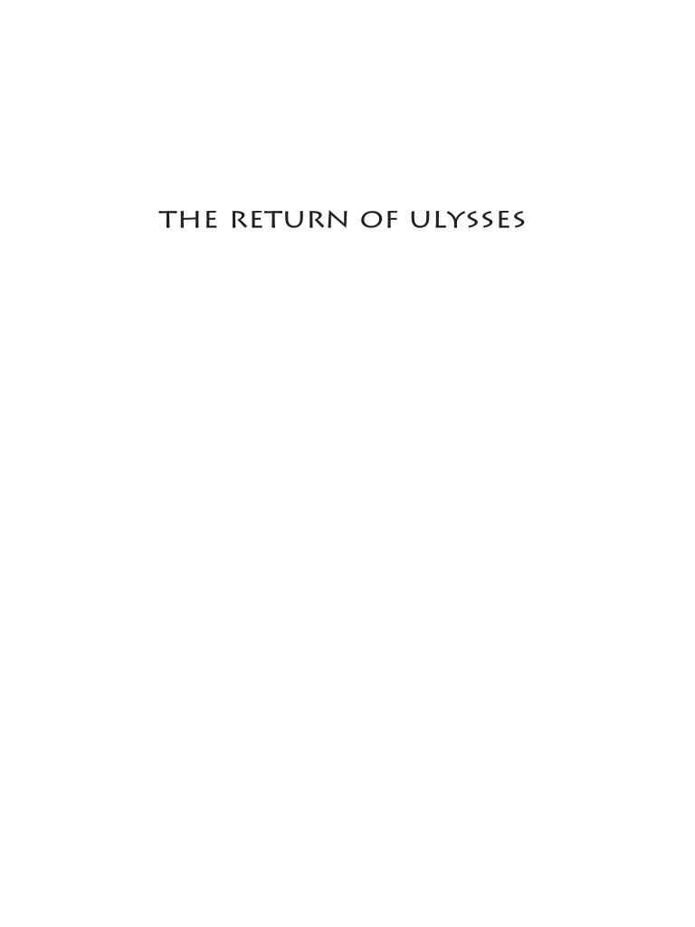 The Return of Ulysses: A Cultural History | PDF | Odyssey | Homer