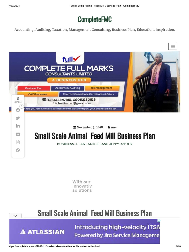 Feed Milling Business Plan PDF