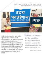 Food Drive For Poor Patients and Their Caregivers