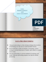 Data Preprocessing AND Data Cleansing: By-Ahtesham Ullah Khan 1604610013 CS-3 Yr