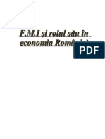 F.M.I Si Rolul Sau in Economia Romaniei - Proiect Final