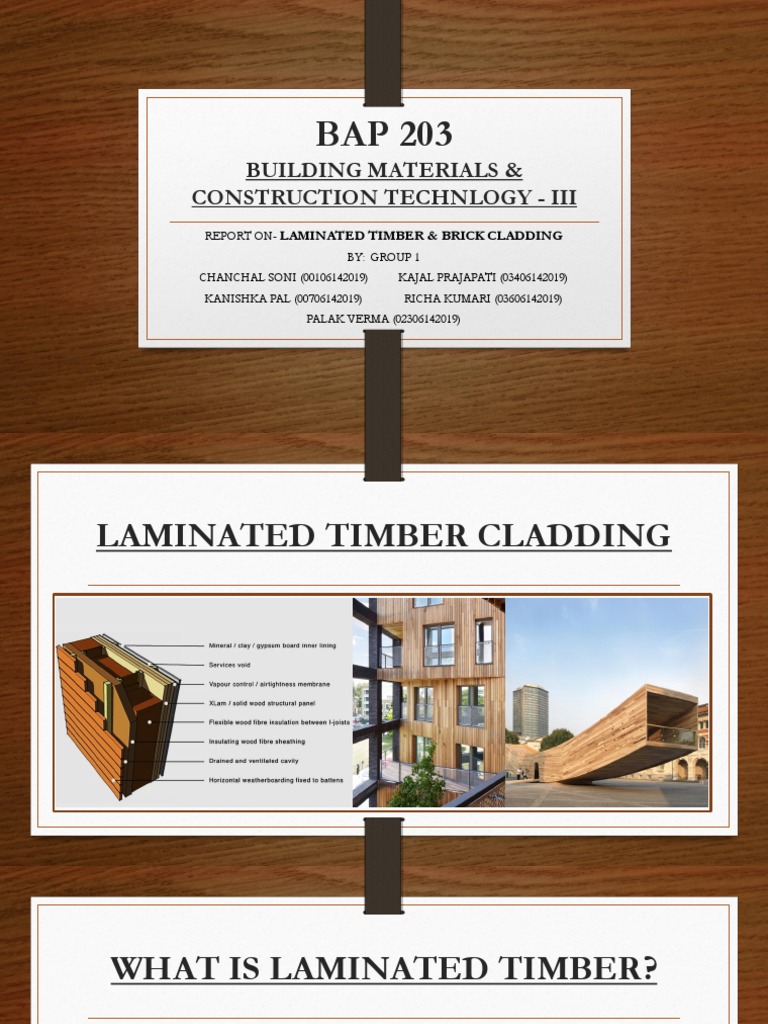 Laminated Timber and Brick Cladding Report | PDF | Art