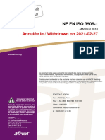 NF EN ISO 3506-1 - 2010-01 (Annulée Le 27.02.2021)