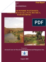 Final Report on Study of Pondhe Watershed Area Provides Hydrogeological Insights