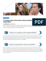 12 pontos sobre como fazer nossas orações serem respondidas