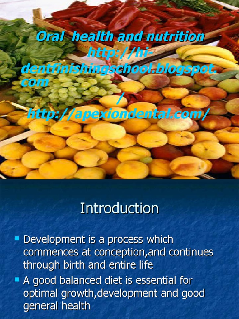 Oral Health and Nutrition | Download Free PDF | Human Tooth ...