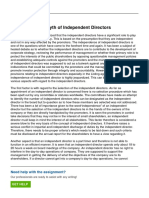 The Myth of Independent Directors: Need Help With The Assignment?