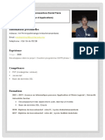 Informations Personnelles: ANDRIANIRINA Fanomezantsoa Daniel Pierre (Développeur D'applications)