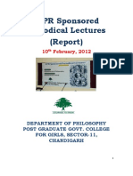 ICPR Sponsored Periodical Lectures-2012