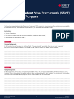 Simplified Student Visa Framework (SSVF) Statement of Purpose