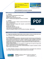 Detergente alcalino clorado para limpeza profissional