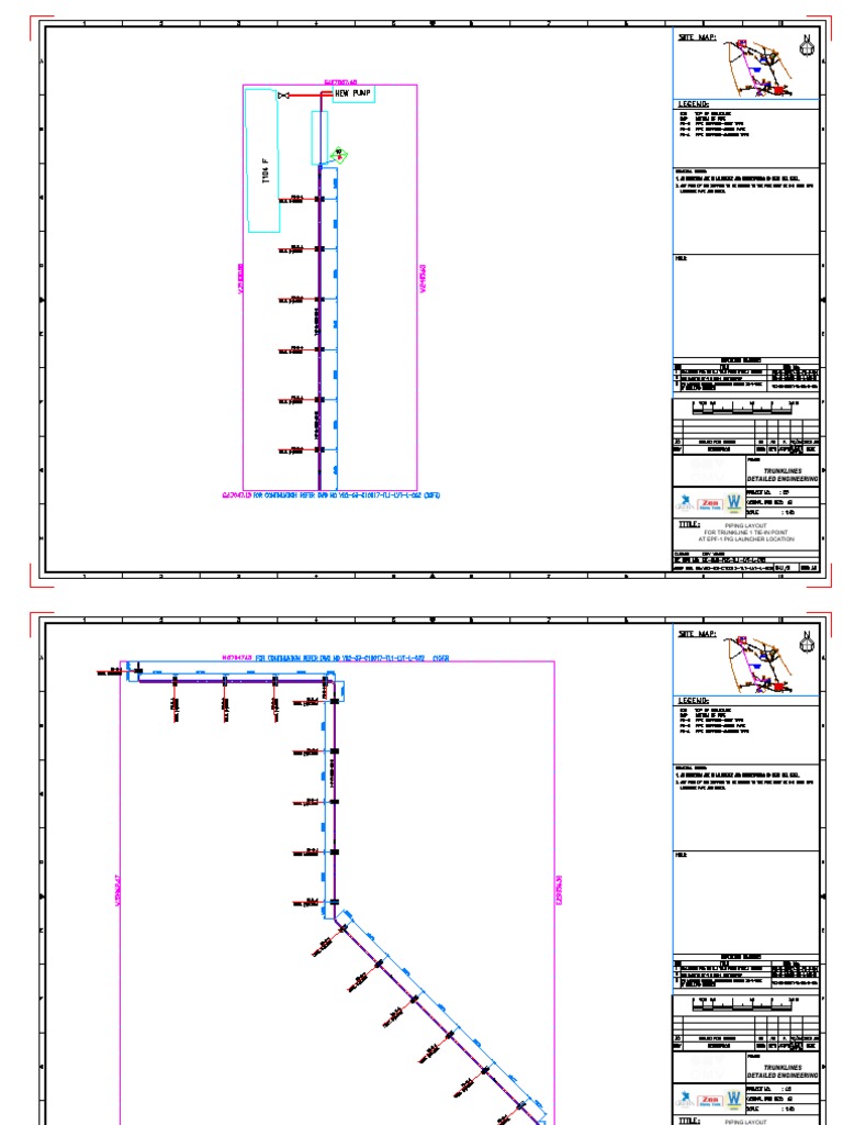 Trunkline 1 Piping Layout Details | PDF