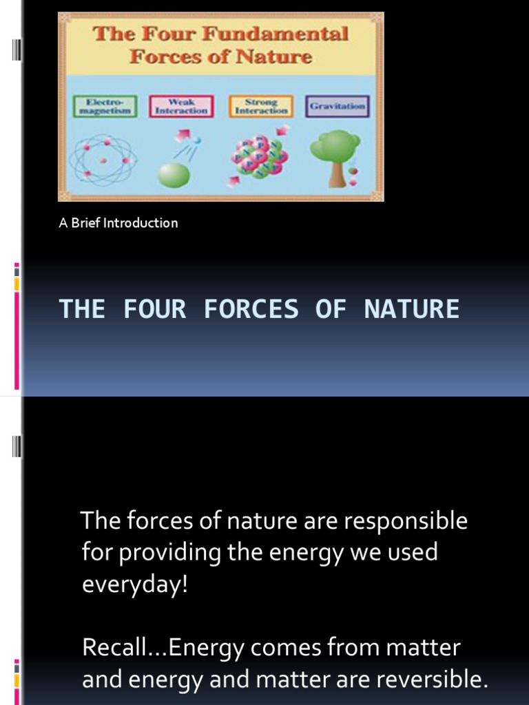 Overview of Nature's Four Forces | PDF | Fundamental Interaction | Force