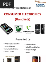 Presentation On: Consumer Electronics (Handsets)