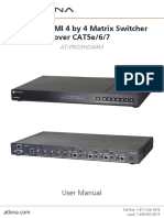 Atlona HDMI 4 by 4 Matrix Switcher Over CAT5e/6/7: User Manual