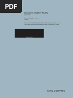 Beolink Converter NL/ML: Type 1790 Service Manual - Version 1.0 English