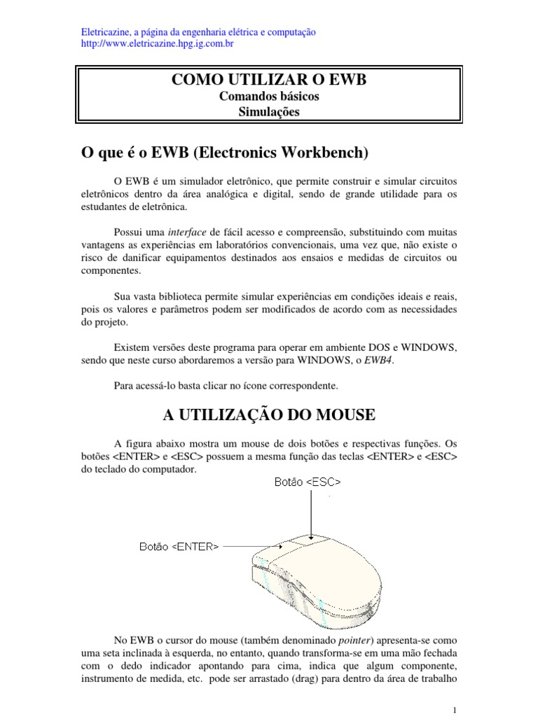 Manual Electronics Workbench | PDF | Tecnologia e Engenharia