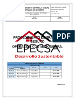 Procedimiento de Trabajo Seguro - OPERACION CON MOTOSIERRA