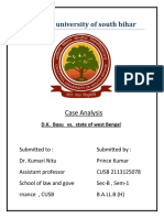 Central University of South Bihar Legal Method Case Analysis