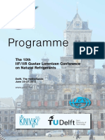 Programme: The 10th IIF/IIR Gustav Lorentzen Conference On Natural Refrigerants
