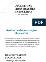 Análise das demonstrações financeiras