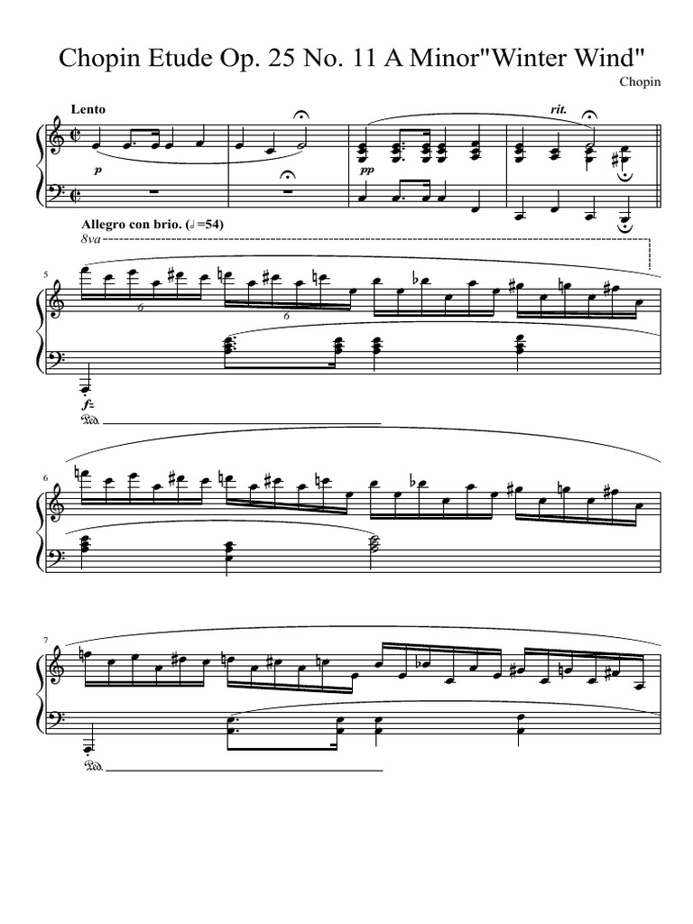 Chopin Etude Op. 25 No. 11 PDF | PDF | Musical Compositions | Musical Forms