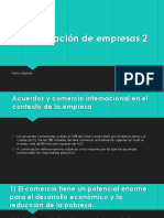 Acuerdos y Comercio Internacional en El Contexto de La Empresa