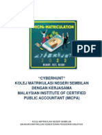 "Cyberhunt" Kolej Matrikulasi Negeri Sembilan Dengan Kerjasama Malaysian Institute of Certified Public Accountant (Micpa)