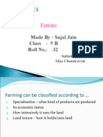 Famine: Made By: Sajal Jain Class: 9 B Roll No,: 32