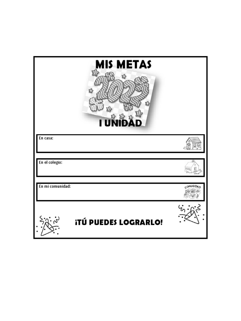 Mis Metas I Unidad | PDF