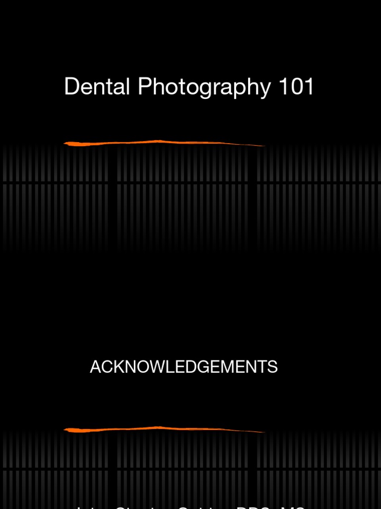 Dental Photography 101 PDF Shutter Speed Imaging