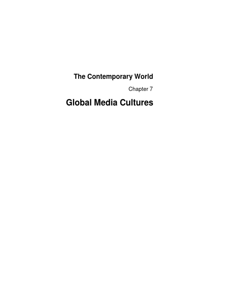 Global Media Cultures and Assimilation | PDF | Mass Media | Globalization