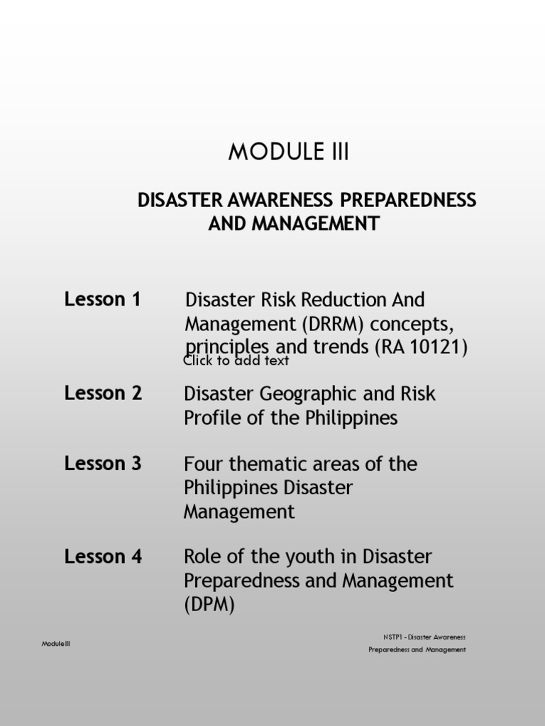 Disaster Awareness and Management Module | PDF | Emergency Management ...