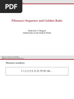 Fibonacci Sequence and Golden Ratio