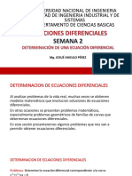 DETERMINACIÓN DE UNA EC. DIFERENCIAL